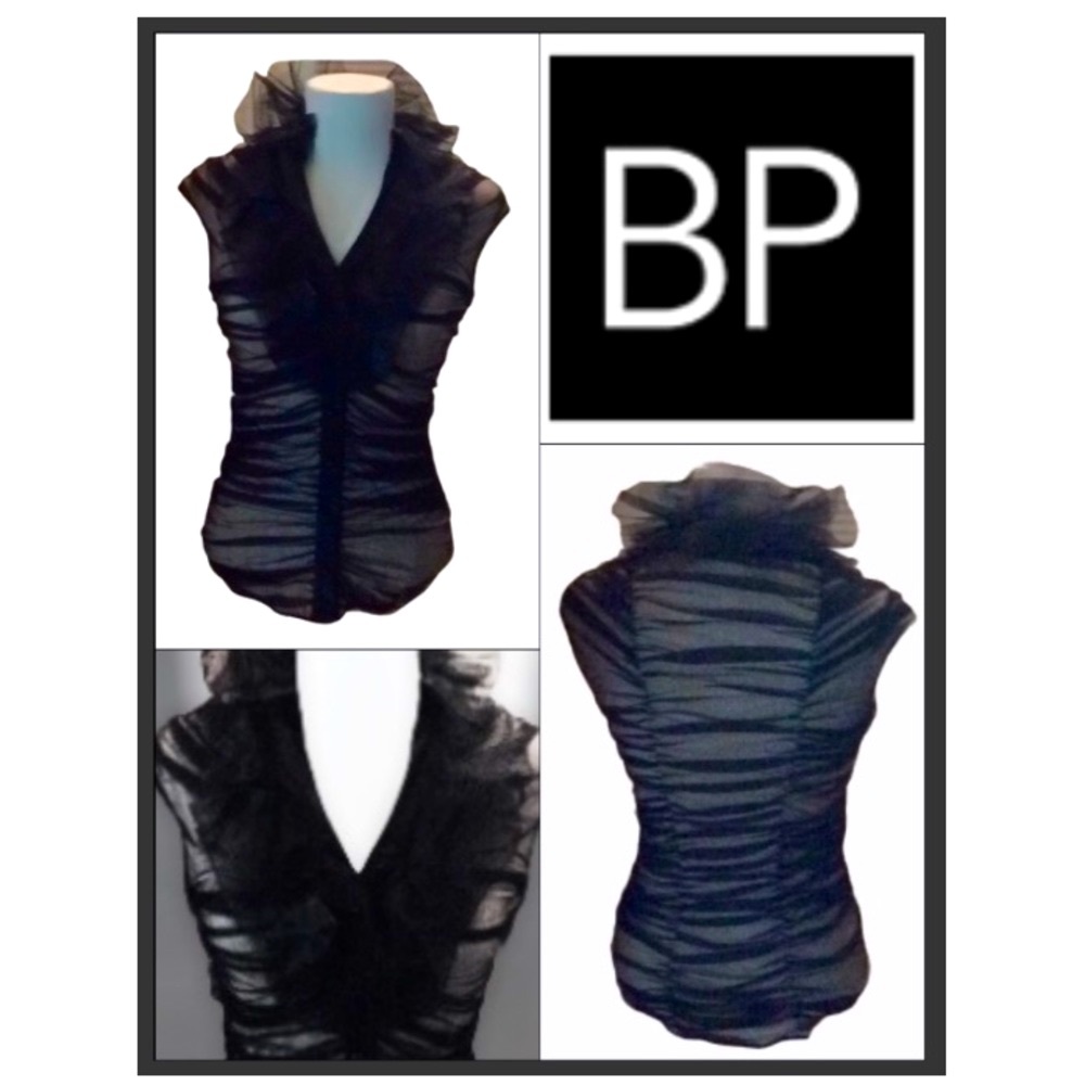 Boston Proper NWOT Black Top, Shirt, Blouse. - Picture 2 of 3